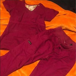 Magenta Koi Scrub Set